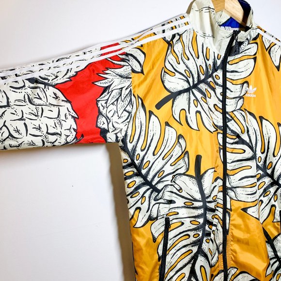 [Like New] ADIDAS Tropical Print Windbreaker - Picture 2 of 6